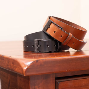 The Classified Leather Belt Set by Nickel Smart®