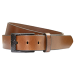 The Classified Brown Leather Belt by Nickel Smart®