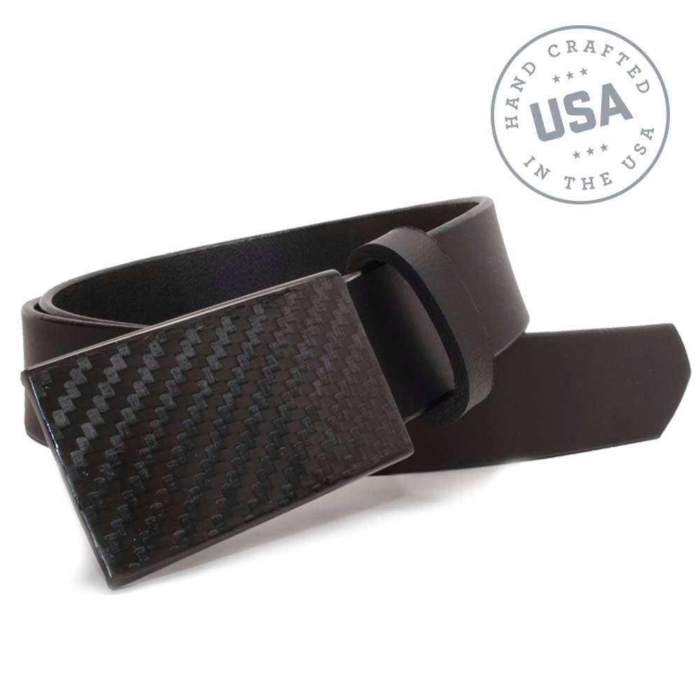 CF 2.0 Black Leather Belt Friendly Professional/Pilot Belt | TSA 